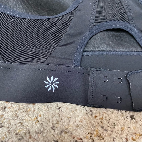 Athleta women's sports bra 34B/C racerback black activewear - Picture 5 of 7